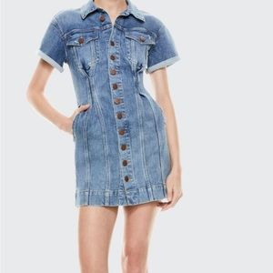 Alice + olivia denim mini dress